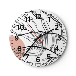 Horloge murale - Pendule murale - Dans un réseau de brindilles - 30x30 cm
