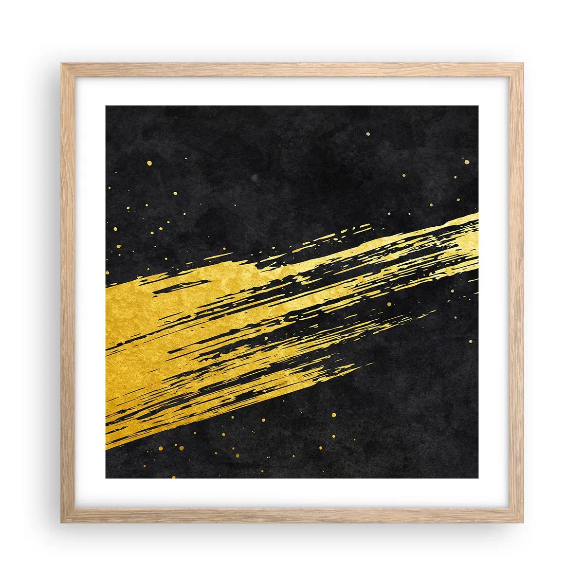 Affiche dans un chêne clair - Poster - Sautez dans l'hyperespace - 50x50 cm