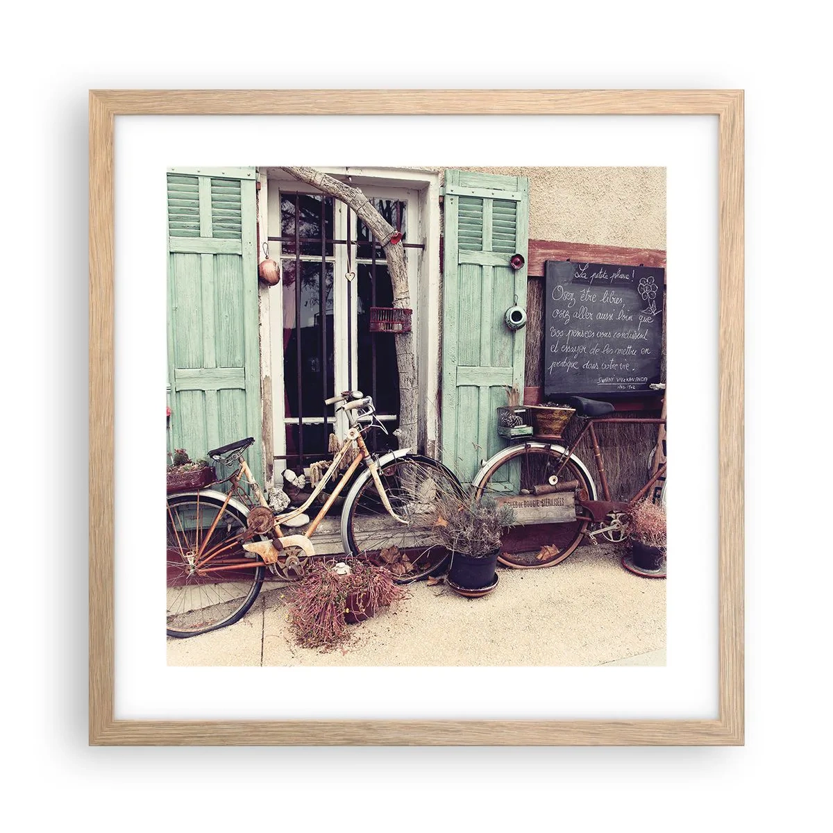 Affiche dans un chêne clair - Poster - Que la province vive - 40x40 cm