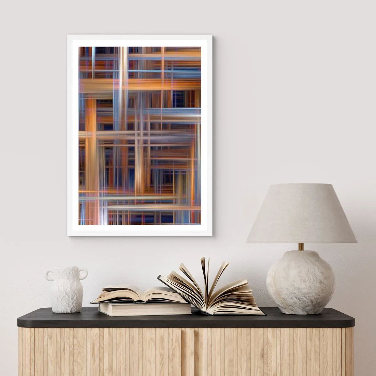 Affiche dans un cadre blanc - Poster - Tissé de lumière - 70x100 cm