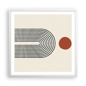 Affiche dans un cadre blanc - Poster - Le magnétisme des formes et des couleurs - 60x60 cm