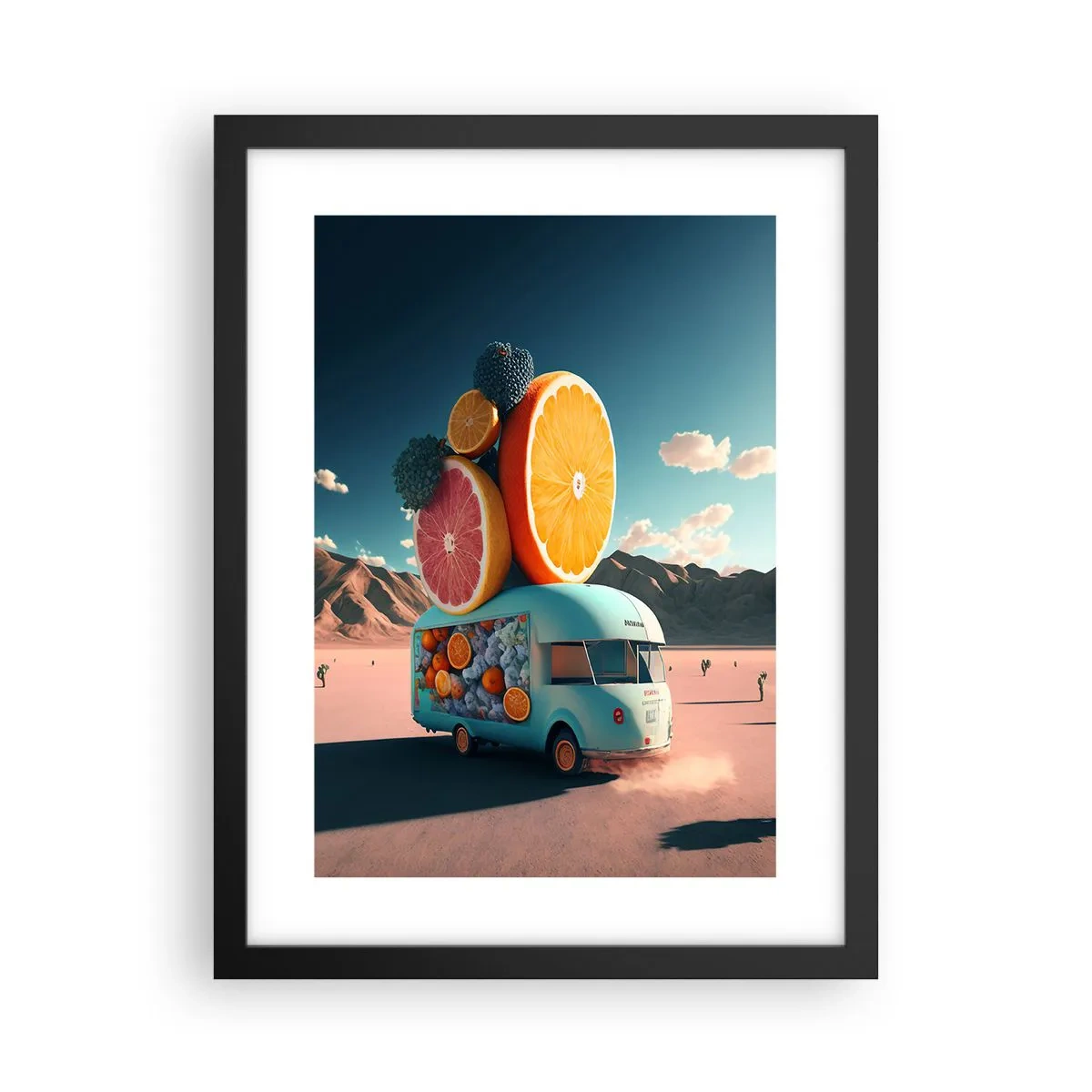 Affiche dans un cadre noir - Poster - Le goût des vacances - 30x40 cm