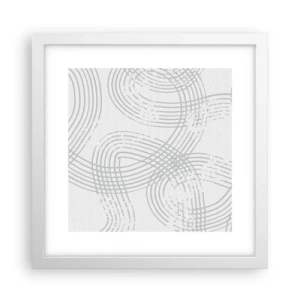Affiche dans un cadre blanc - Poster - Il n'y a pas de chemin droit - 30x30 cm