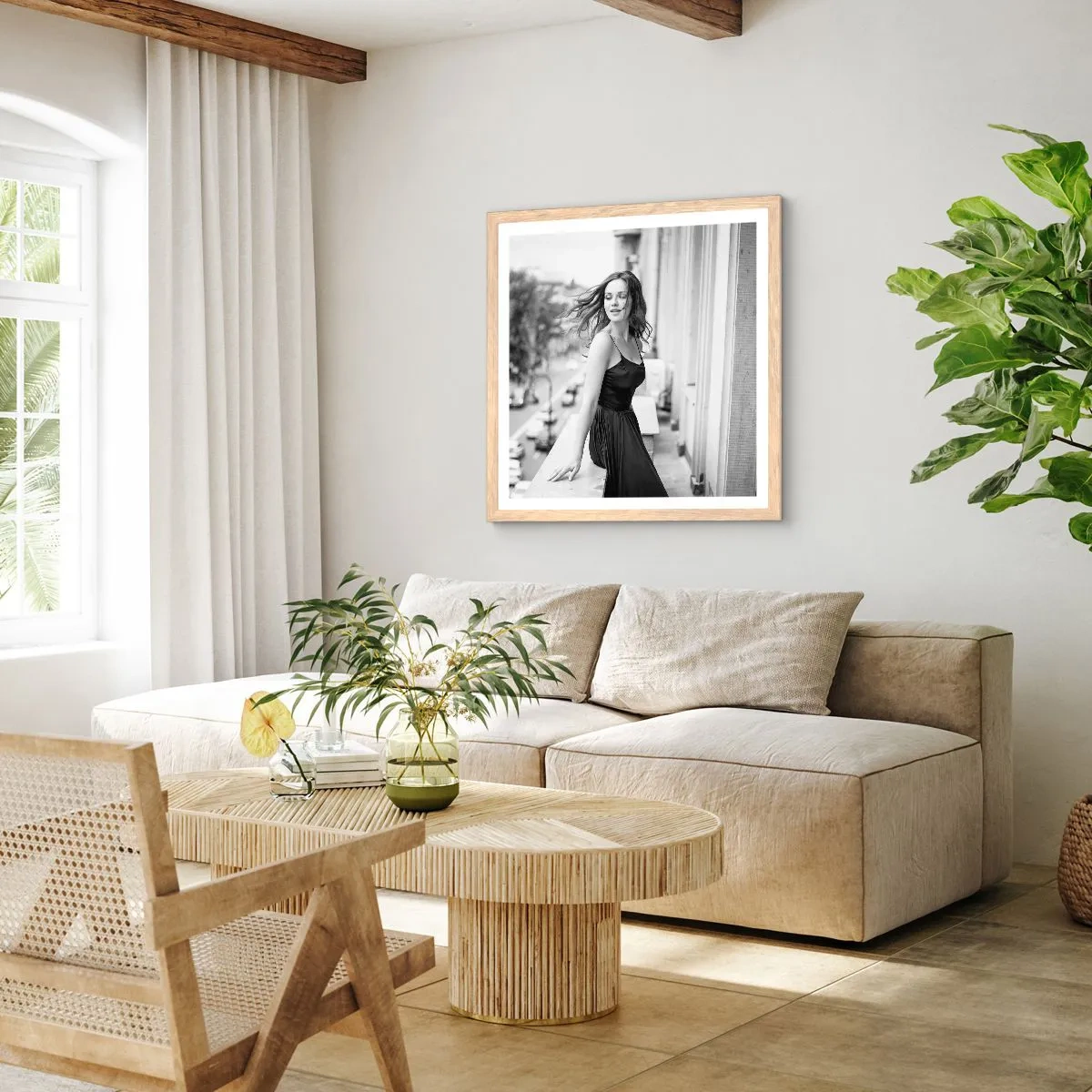 Affiche dans un chêne clair - Poster - Certainement un Parisien - 60x60 cm