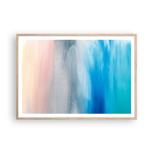 Affiche dans un chêne clair - Poster - Éléments : air - 100x70 cm