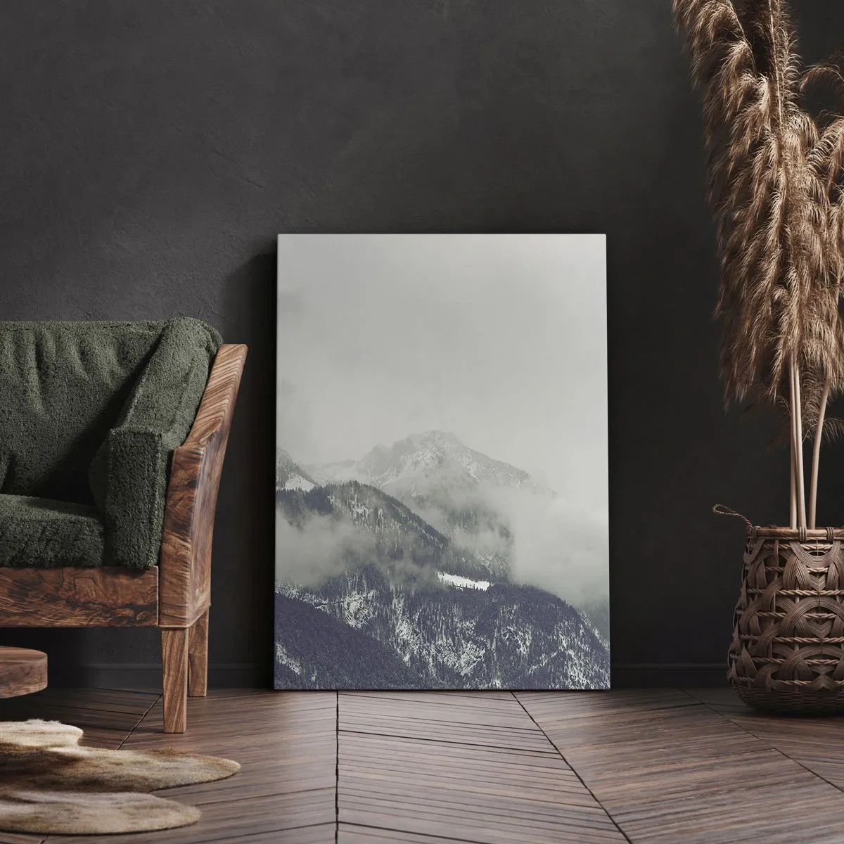 Impression sur toile - Image sur toile - Vallée brumeuse - 55x100 cm