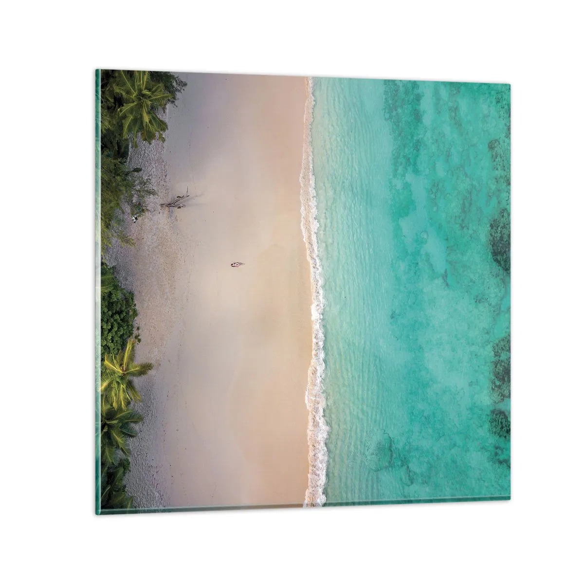 Impression sur verre - Image sur verre - Plage paradisiaque - 50x50 cm