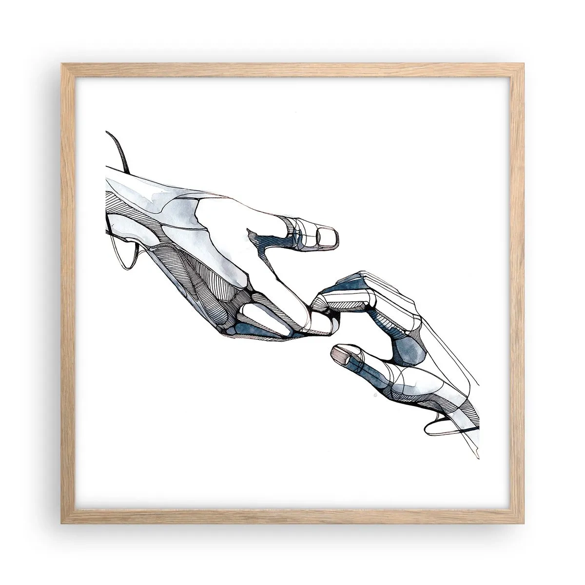 Affiche dans un chêne clair - Poster - Un bon geste - 50x50 cm