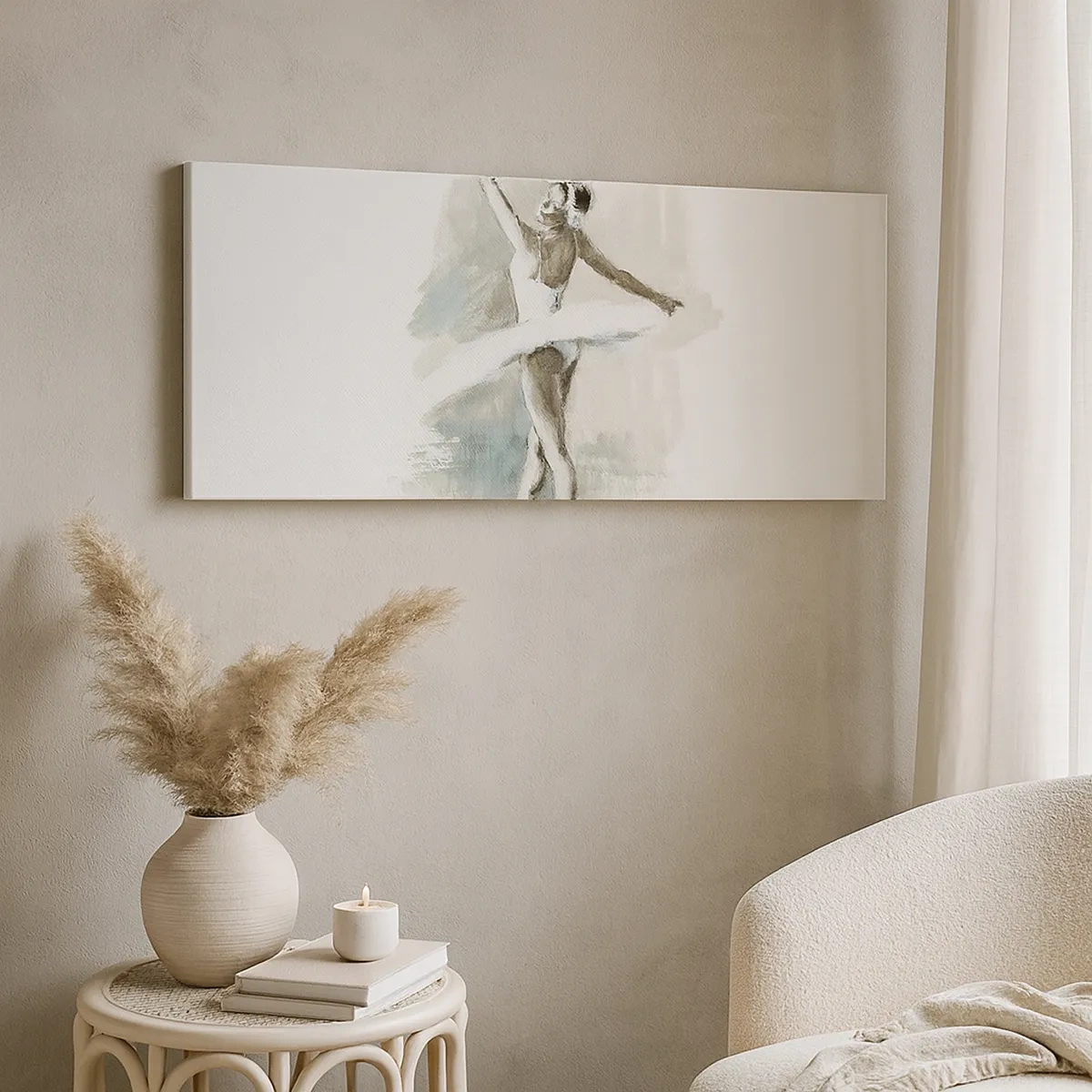 Impression sur toile - Image sur toile - Enchantement du cygne - 30x30 cm