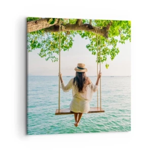 Impression sur toile - Image sur toile - La vie est belle - 60x60 cm