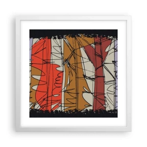 Affiche dans un cadre blanc - Poster - Composition spontanée - 40x40 cm