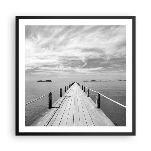 Affiche dans un cadre noir - Poster - Et peut-être un voyage... - 60x60 cm