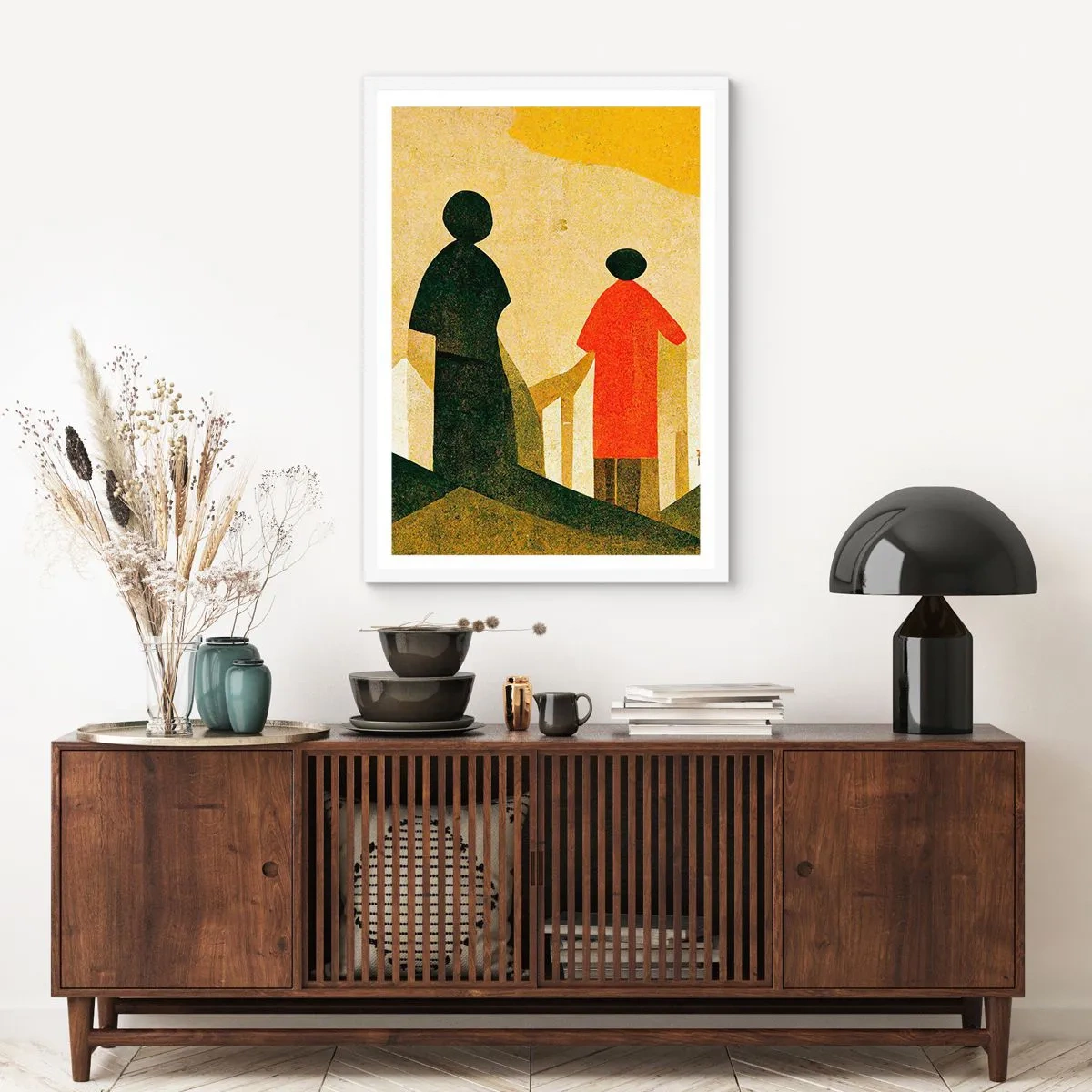 Affiche dans un cadre blanc - Poster - La route est encore longue - 30x40 cm