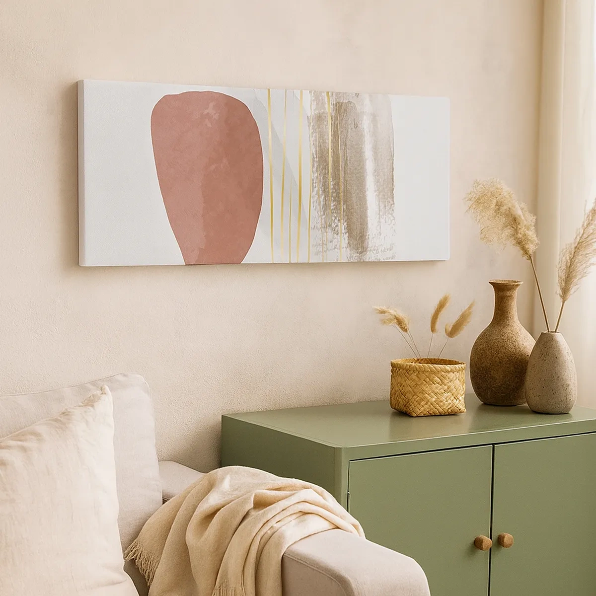 Impression sur toile - Image sur toile - Colonnade abstraite - 30x30 cm