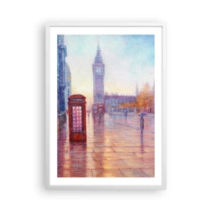 Affiche dans un cadre blanc - Poster - Jour automnal londonien - 50x70 cm