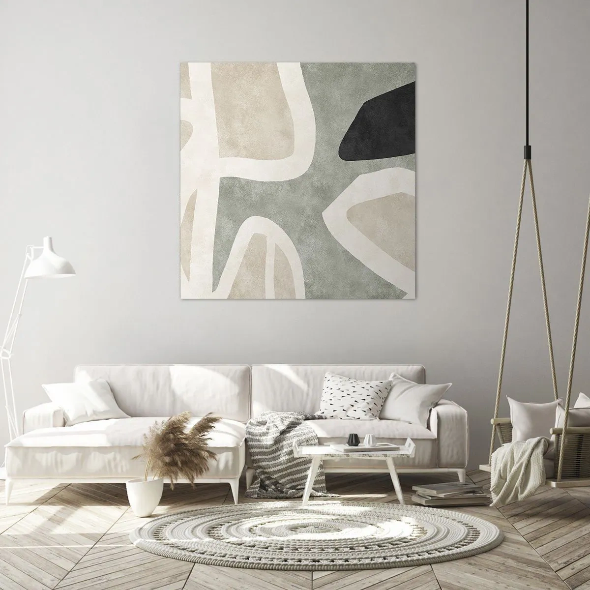 Impression sur toile - Image sur toile - Composition pour motif noir - 40x40 cm