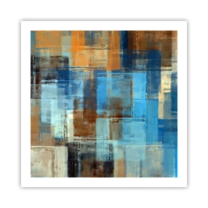 Affiche - Poster - A travers le voile bleu - 60x60 cm