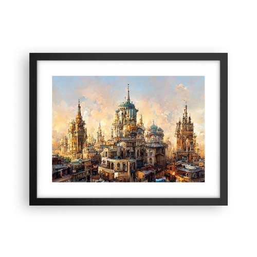 Affiche dans un cadre noir - Poster - Ville des villes - 40x30 cm