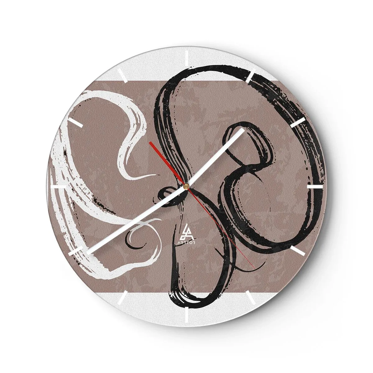Horloge murale - Pendule murale - Composition – la recherche de la plénitude - 40x40 cm