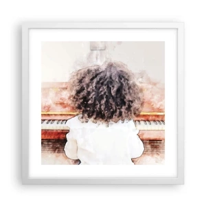 Affiche dans un cadre blanc - Poster - Dans un nouveau monde - 40x40 cm