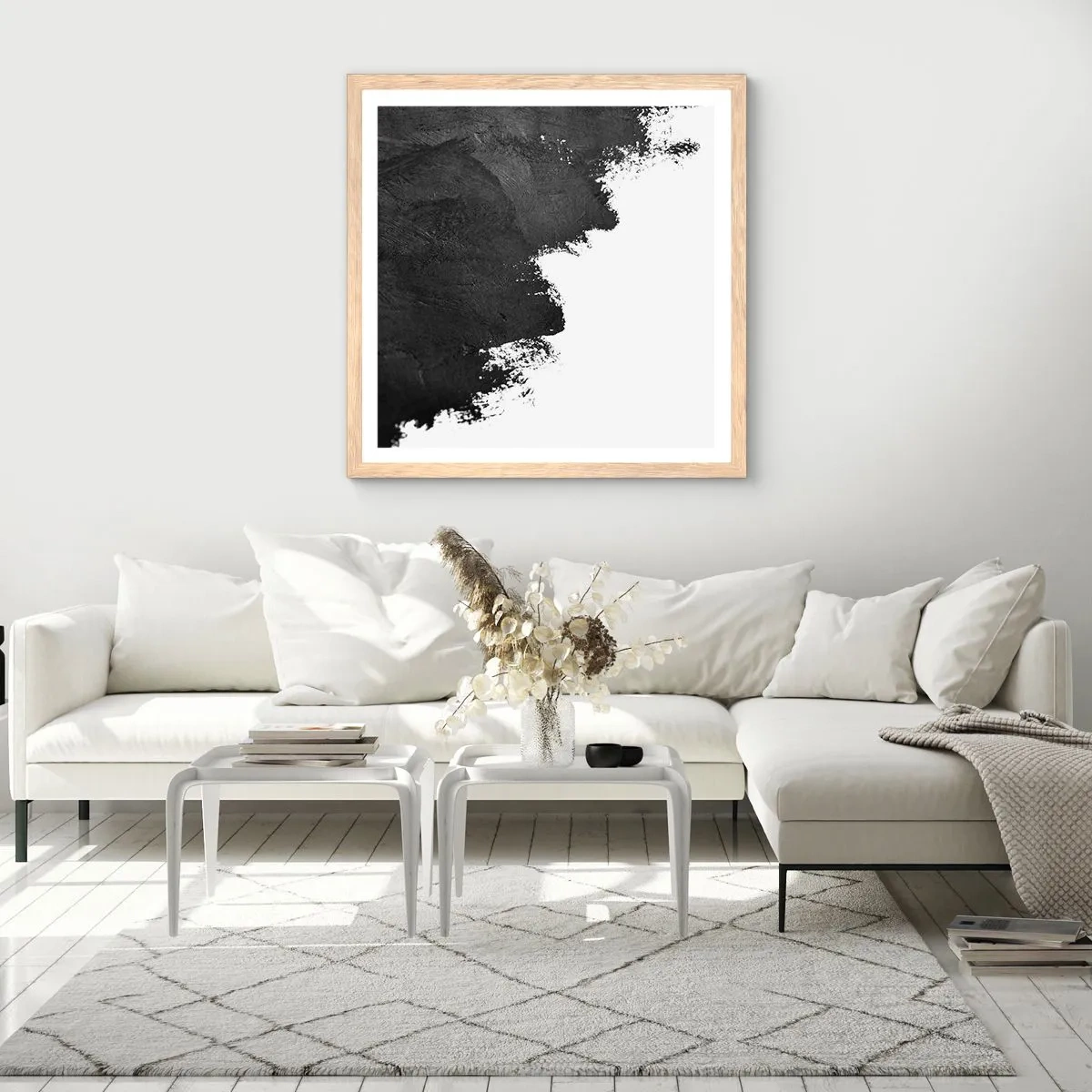 Affiche dans un chêne clair - Poster - Éléments : terre - 60x60 cm