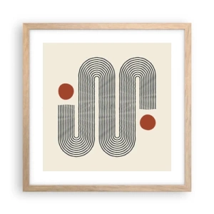 Affiche dans un chêne clair - Poster - Du début à la fin - 40x40 cm