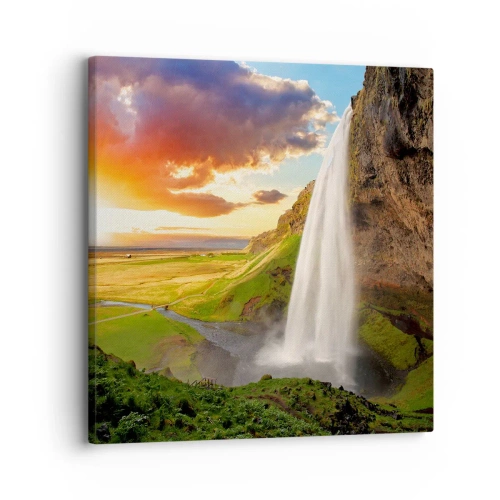 Impression sur toile - Image sur toile - La plénitude de l'été islandais - 30x30 cm