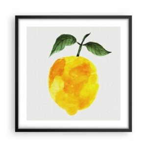 Affiche dans un cadre noir - Poster - Comment reconnaitre le goût du soleil - 50x50 cm