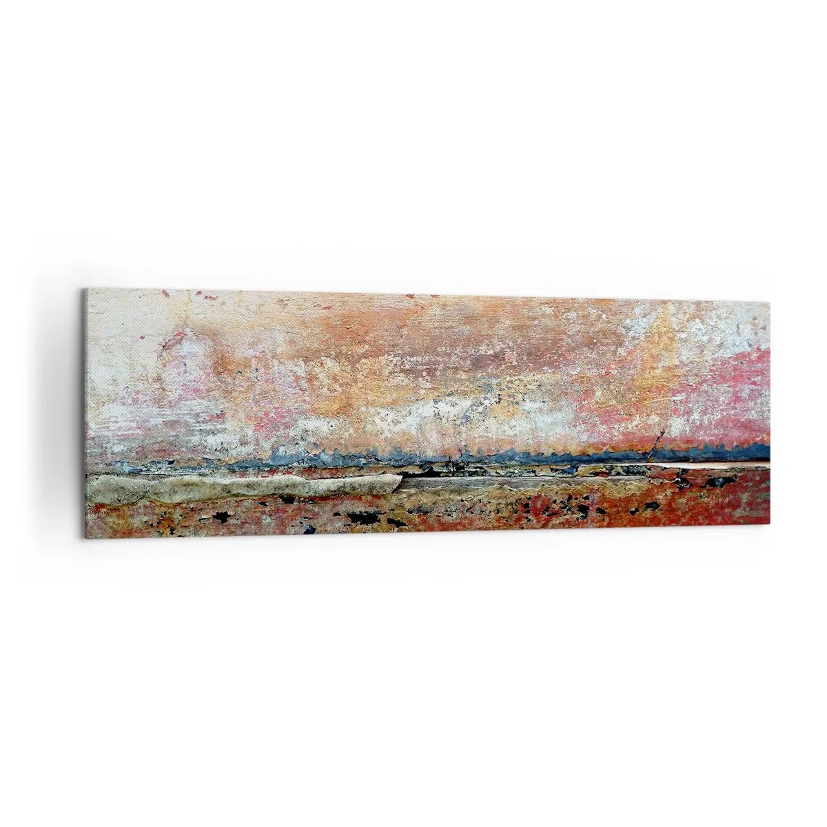 Impression sur toile - Image sur toile - Une composition abstraite inspirée de la mer et de la nature. - 160x50cm - C'est peut-être la mer - Décoration murale moderne pour le salon et la chambre ARTTOR