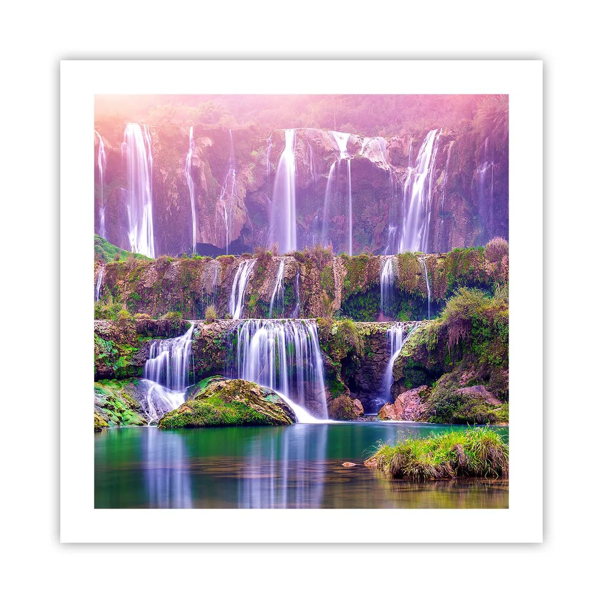 Affiche - Poster - Escalier vers le ciel - 50x50 cm