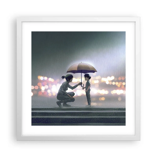 Affiche dans un cadre blanc - Poster - Et maintenant, tout va bien - 40x40 cm