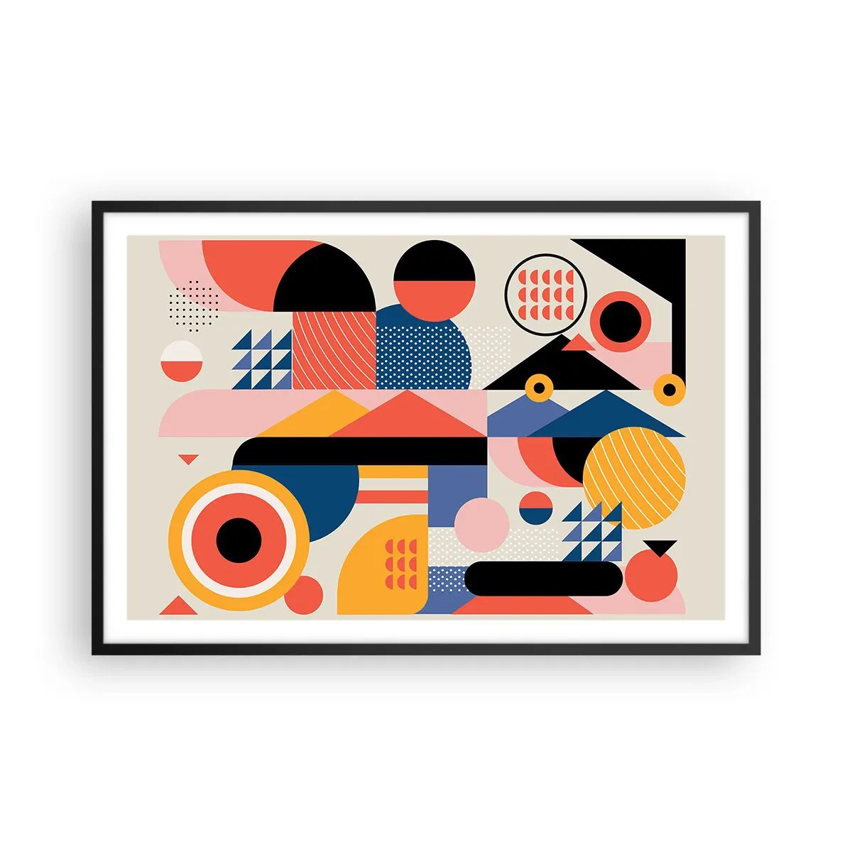 Affiche dans un cadre noir - Poster - Composition : jouer - 91x61 cm