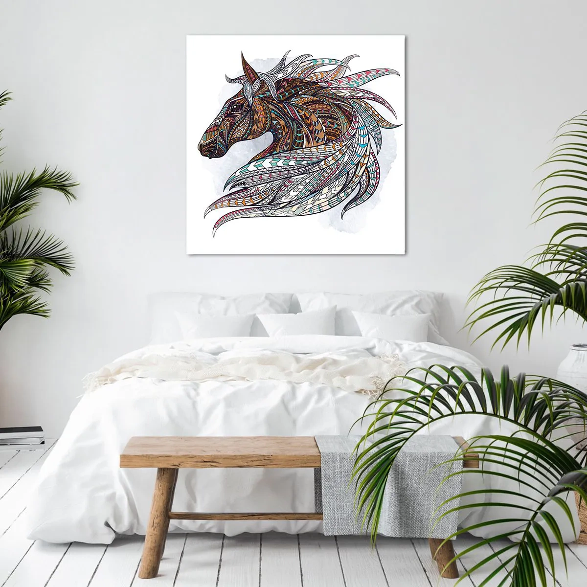 Impression sur toile - Image sur toile - Destrier guerrier celtique - 30x30 cm