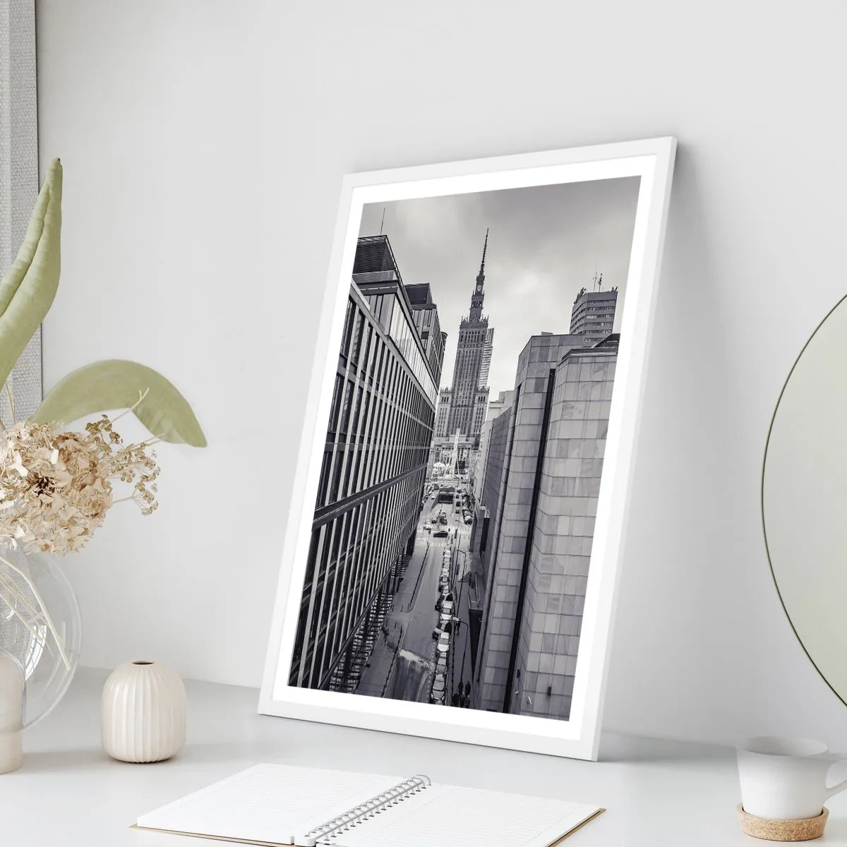 Affiche dans un cadre blanc - Poster - Vallée de Varsovie - 70x100 cm