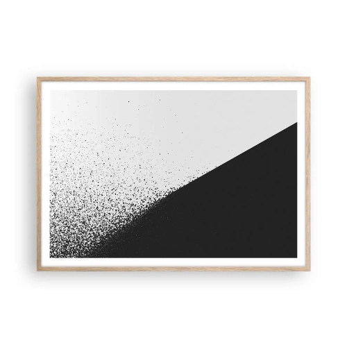 Affiche dans un chêne clair - Poster - De plus en plus vite, de plus en plus - 100x70 cm