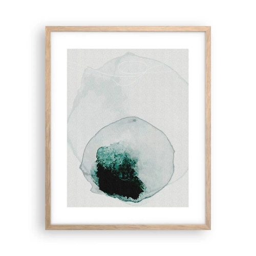 Affiche dans un chêne clair - Poster - Dans une goutte d'eau - 40x50 cm