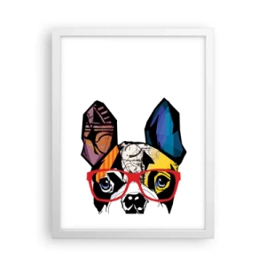 Affiche dans un cadre blanc - Poster - Intellectuel - 30x40 cm