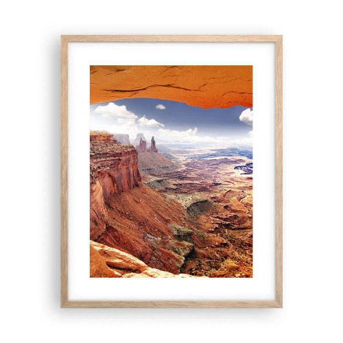 Affiche dans un chêne clair - Poster - Sculpté par la nature elle-même - 40x50 cm