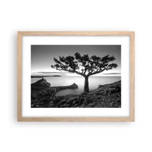 Affiche dans un chêne clair - Poster - Paix jusqu'à l'horizon - 40x30 cm