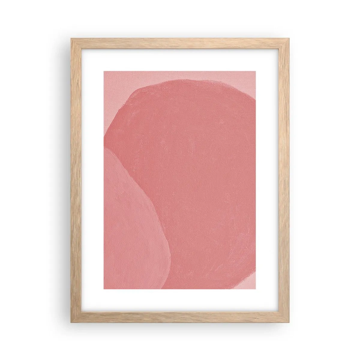 Affiche dans un chêne clair - Poster - Composition organique en rose - 30x40 cm