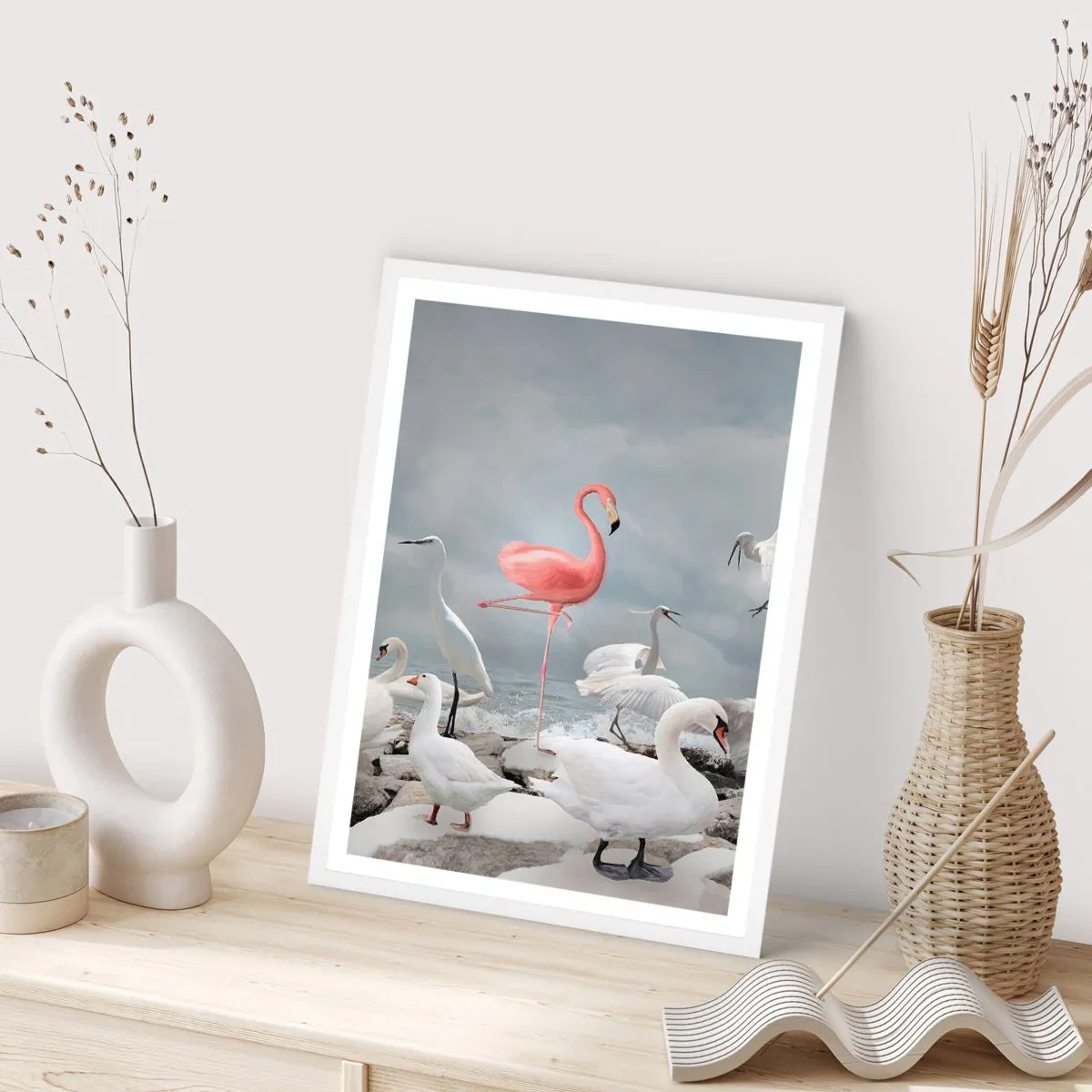 Affiche dans un cadre blanc - Poster - Comment suis-je arrivé là? - 50x70 cm