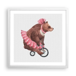 Affiche dans un cadre blanc - Poster - Quel cirque ! - 50x50 cm