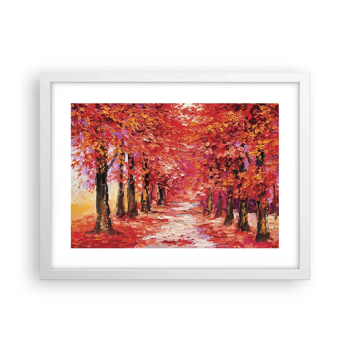 Affiche dans un cadre blanc - Poster - Impression d'automne - 40x30 cm
