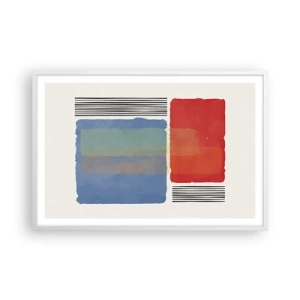 Affiche dans un cadre blanc - Poster - Esprit et lettre de la géométrie - 91x61 cm