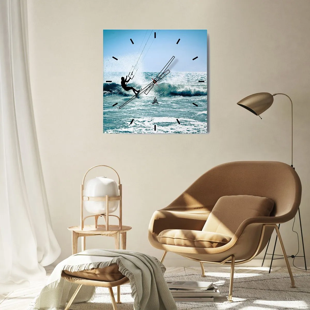 Horloge murale - Pendule murale - On se laisse emporter - 40x40 cm