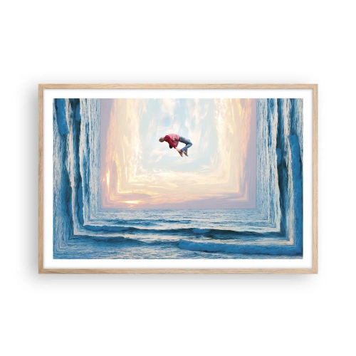 Affiche dans un chêne clair - Poster - Vers une autre dimension - 91x61 cm