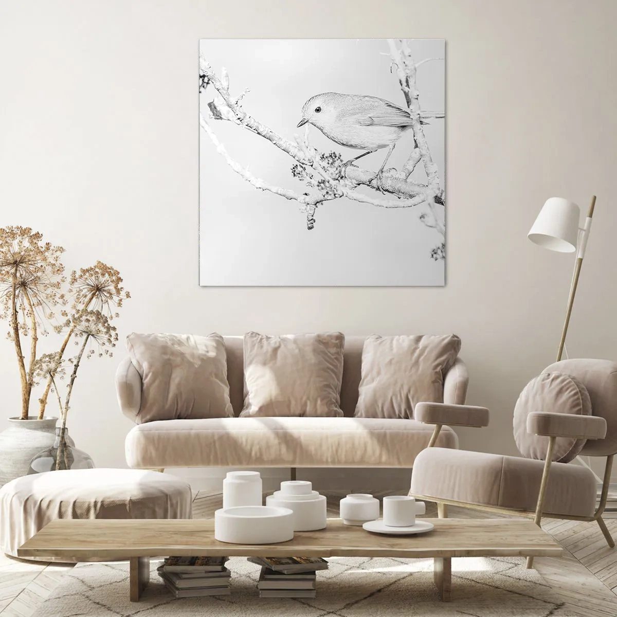 Impression sur toile - Image sur toile - Matin d'hiver - 60x60 cm