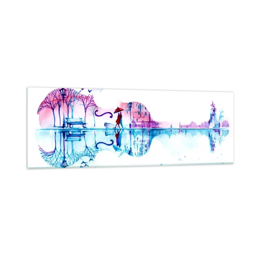 Impression sur verre - Image sur verre - Je vous apporterai de cantiques de pluie - 90x30 cm