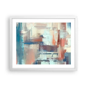 Affiche dans un cadre blanc - Poster - Atteindre la lumière - 50x40 cm