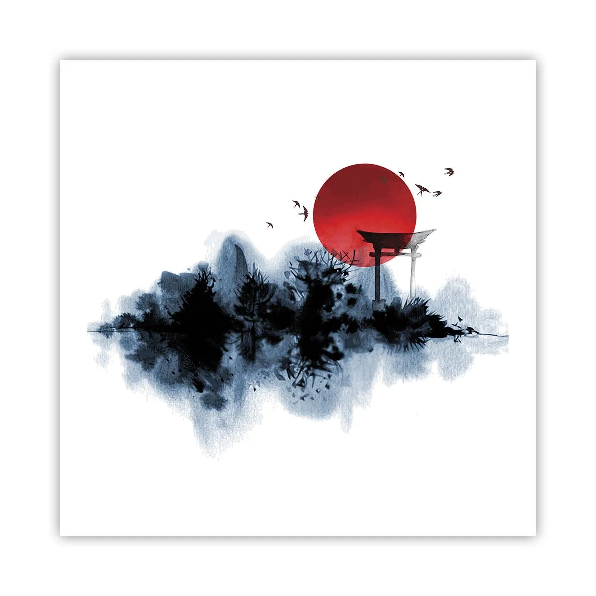 Affiche - Poster - Vue japonnaise - 60x60 cm